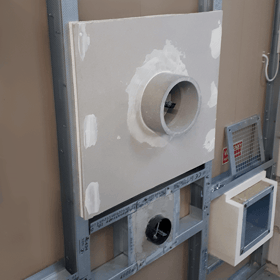 Fire protection in dry construction