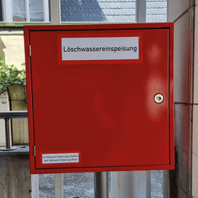 Extinguishing water system "dry"