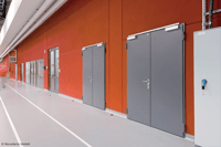 Fire doors made of steel