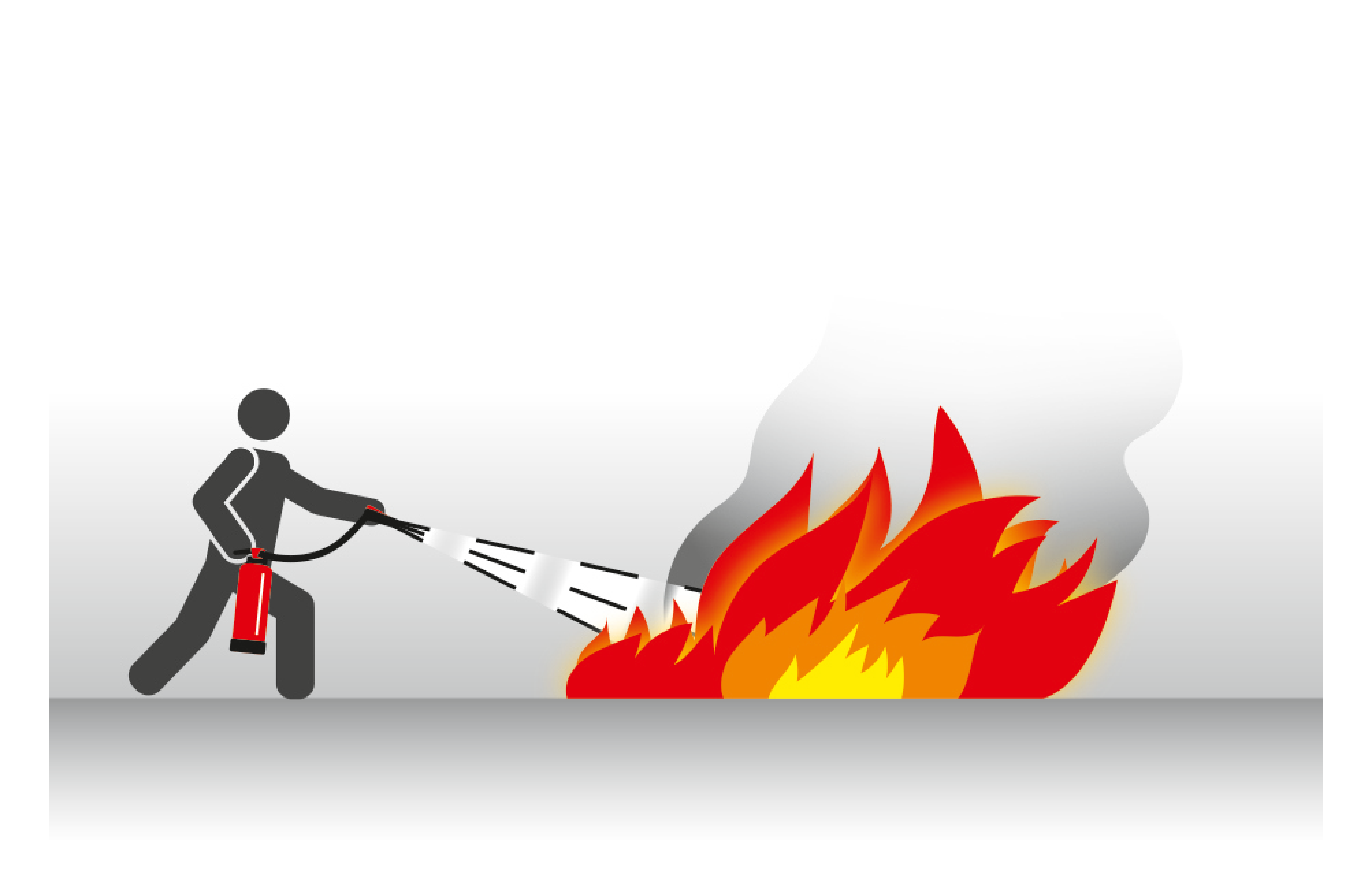 Umgang mit Feuerlöscher Fächenbrand