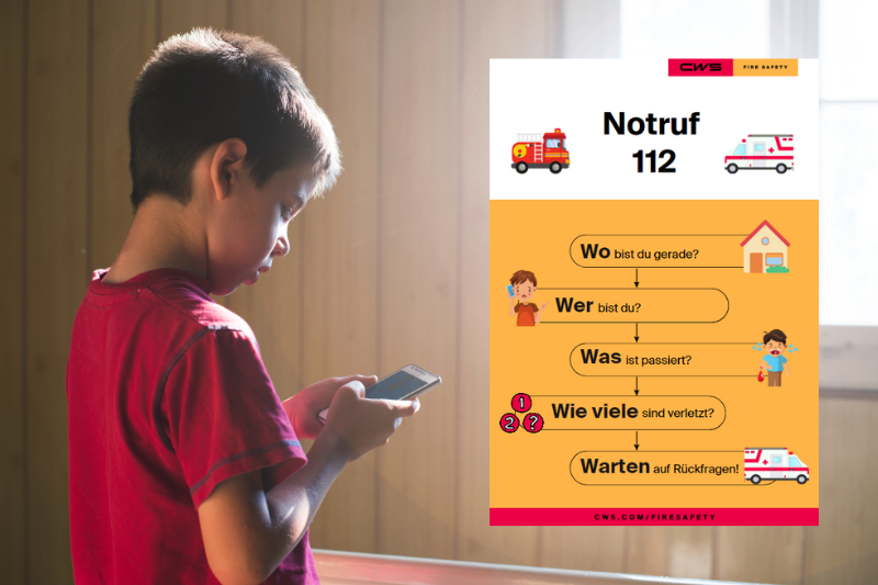 Notruf Kindern erklären Notrufkarte