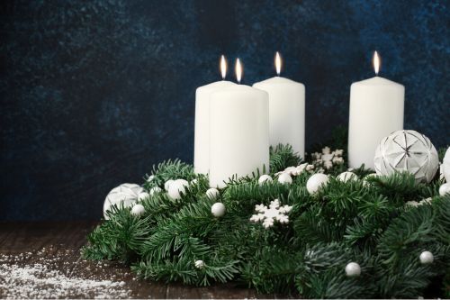 Adventskranz brandsicher gestalten