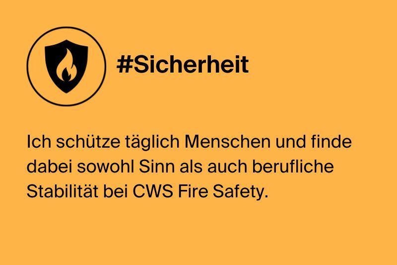 Arbeitgeberwert Sicherheit CWS Fire Safety