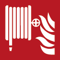 Brandschutzsymbole-F002 - Wandhydrant - Löschschlauch