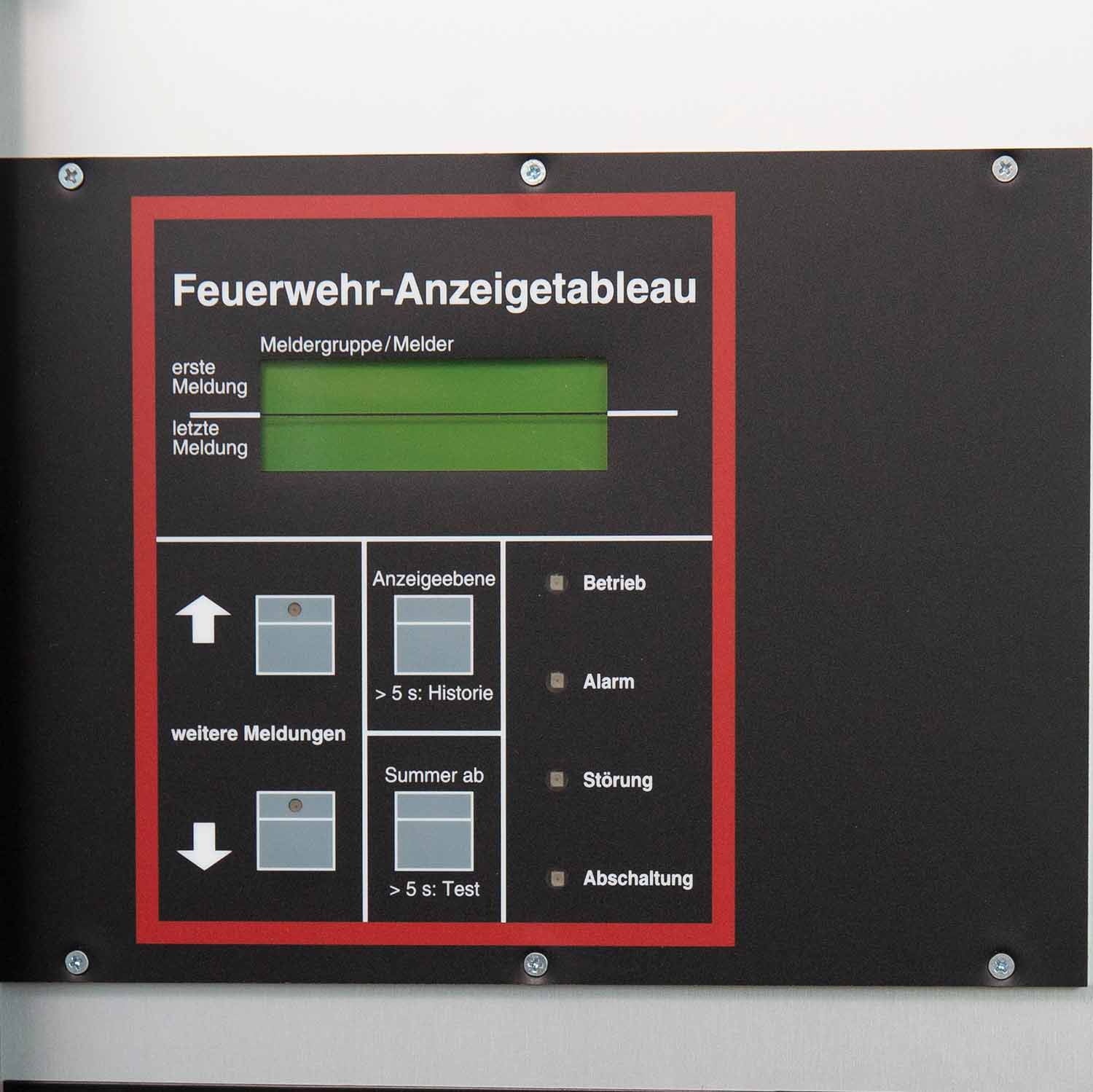 Feuerwehr-Anzeigentableau-FIZ-BMA-CWS Fire Safety