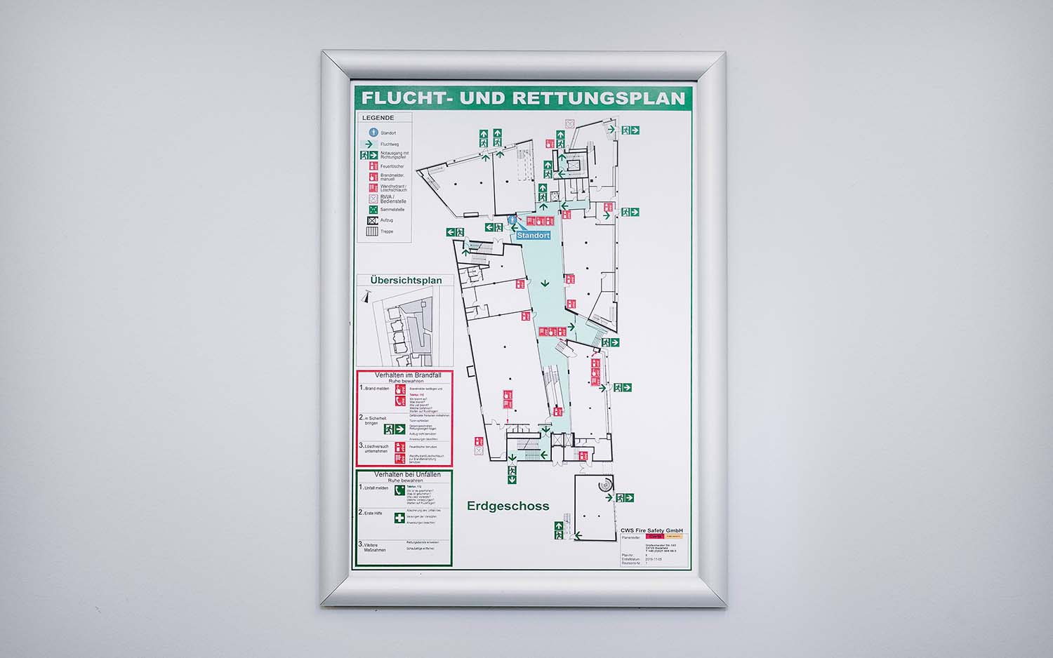 Flucht- und Rettungsplan nach DIN ISO 23601erstellen-CWS Fire Safety