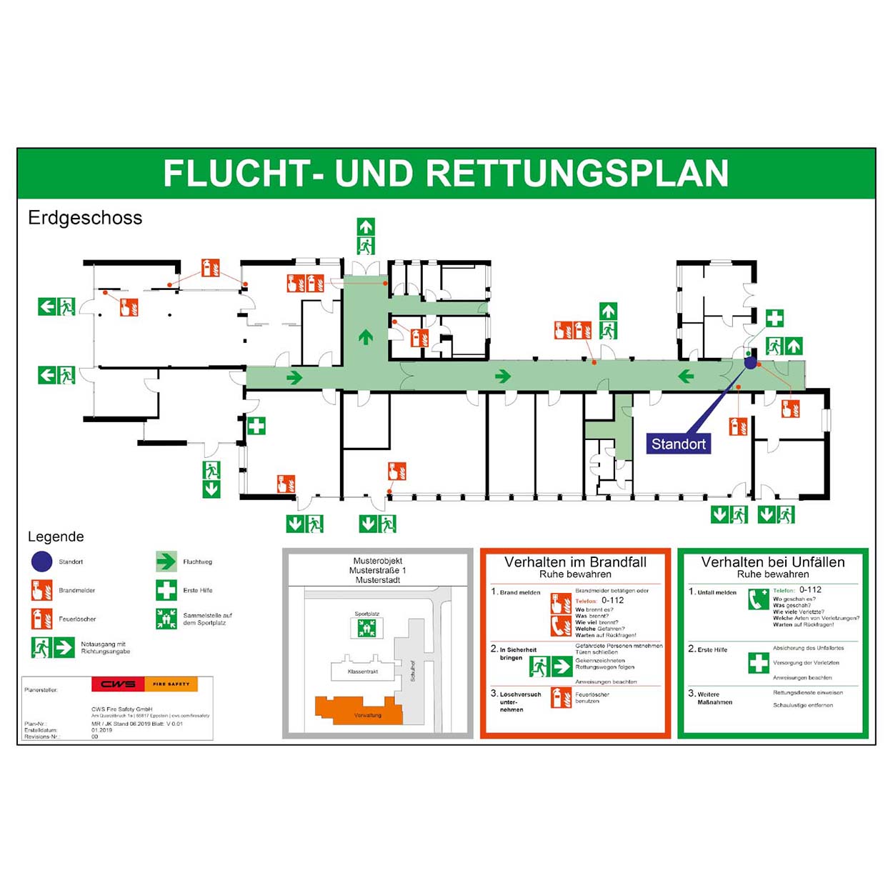 Flucht und Rettungsplan-Kosten anfragen-CWS Fire Safety