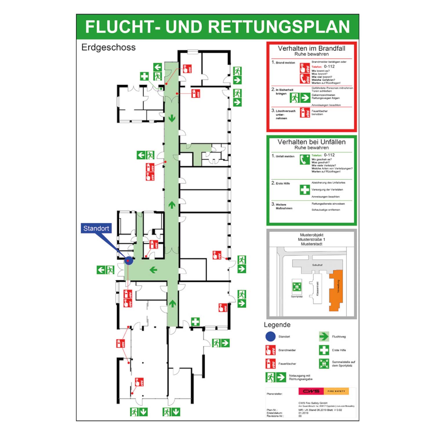 Fluchtplan-Vorschriften im Überblick-CWS Fire Safety