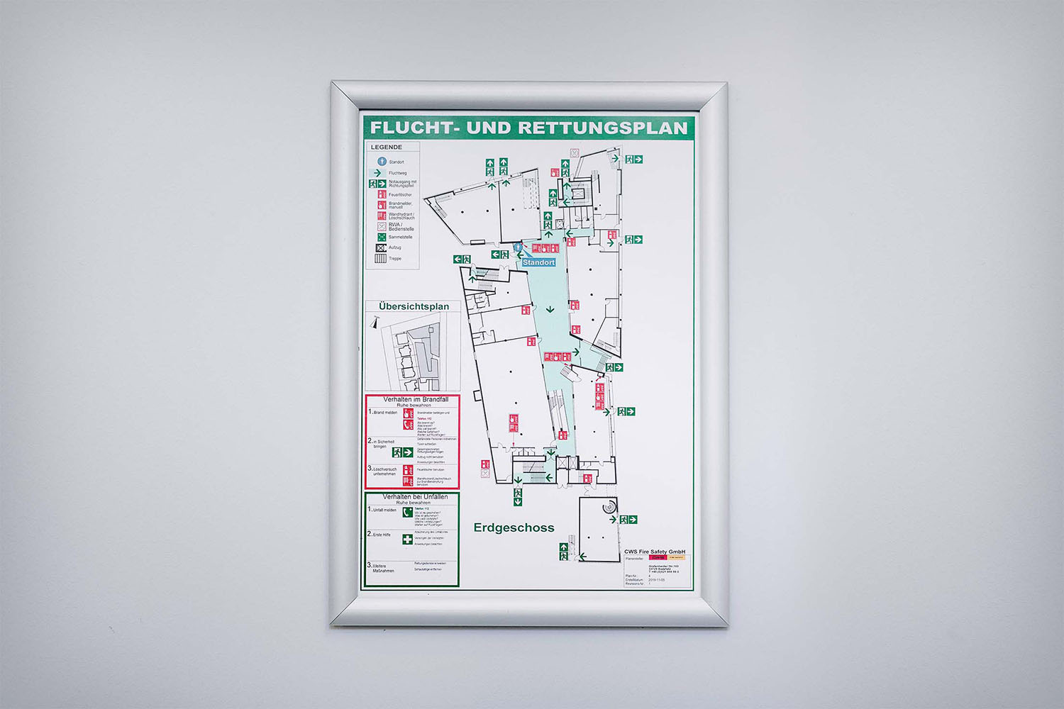 Fluchtwegplan-Hotelzimmer-CWS Fire Safety ist Ihr Experte