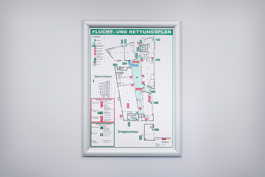 Fluchwege nach ASR A2.3-Escape routes-CWS Fire Safety