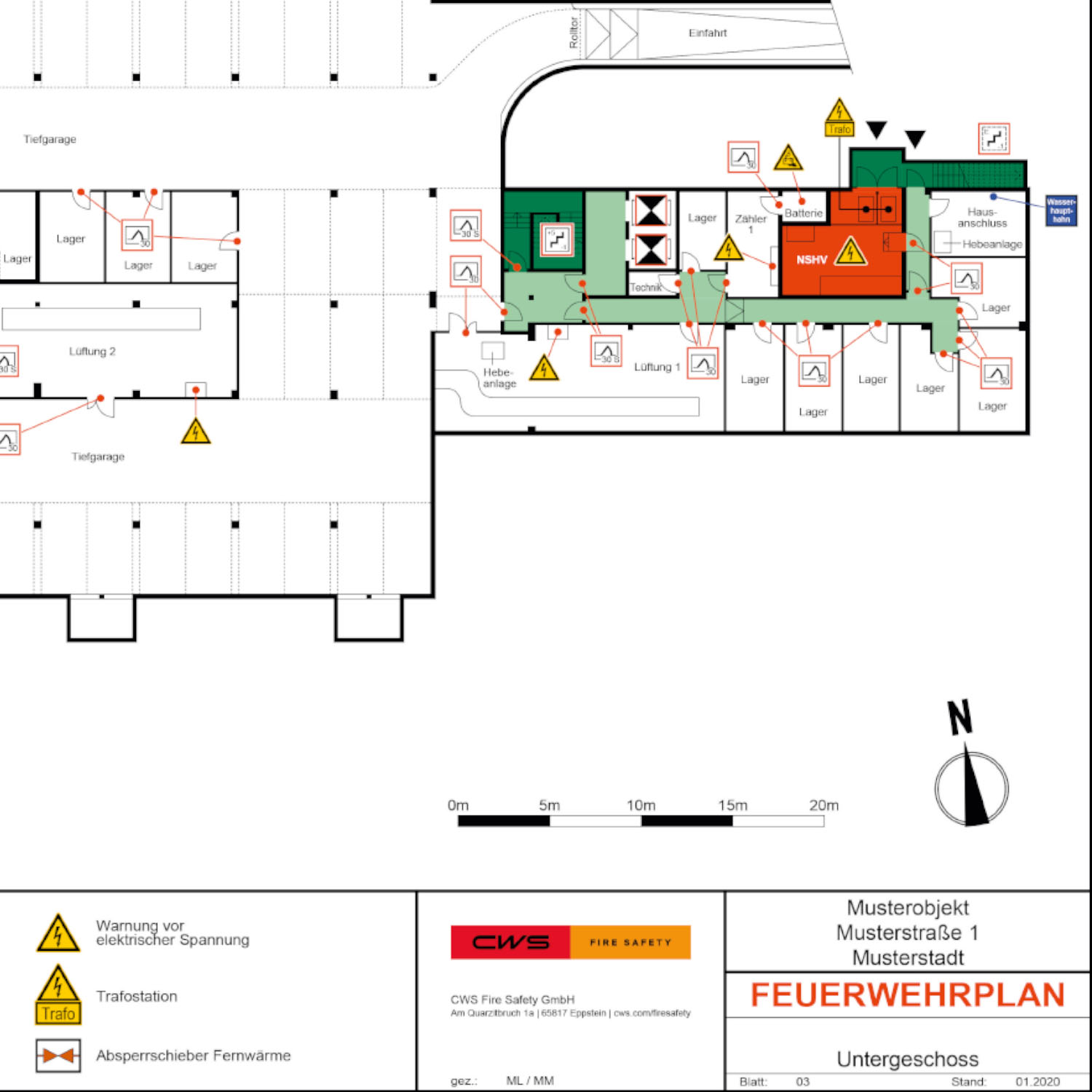 Kosten Feuerwehrplan DIN 14095-CWS Fire Safety