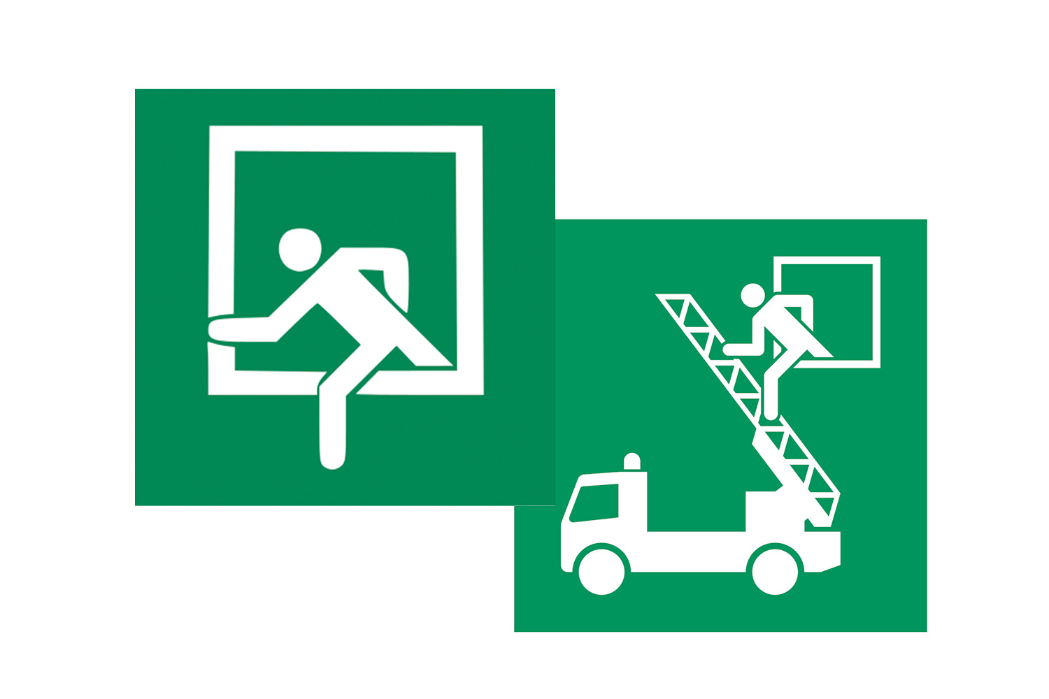 Notausstiege mit Fluchtleiter-CWS Fire Safety