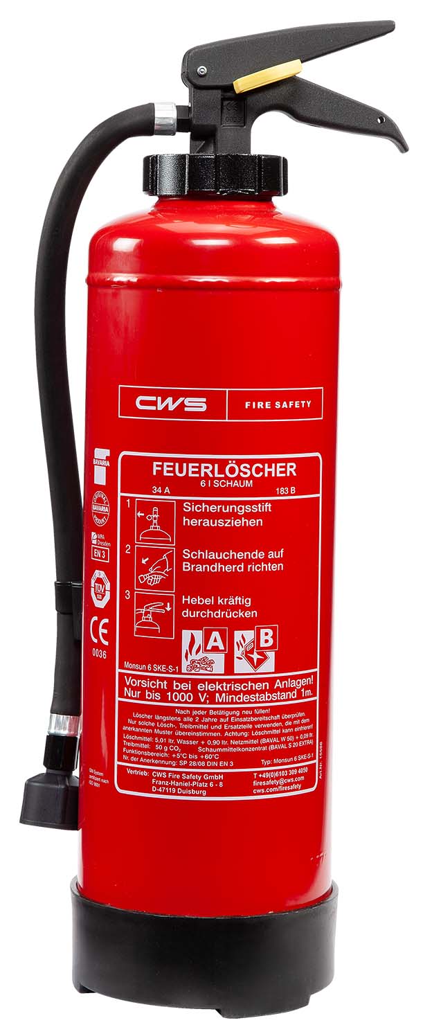 Pulver oder Schaumlöscher - Der Schaumlöscher von CWS
