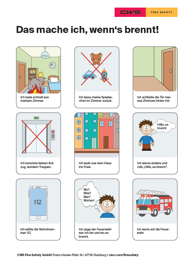 Regeln im Umgang mit Feuer-Grundschule-Kita-CWS Fire Safety