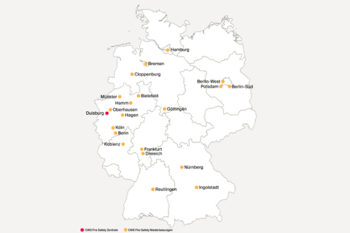 Fünf Jahre CWS Fire Safety - Standorte