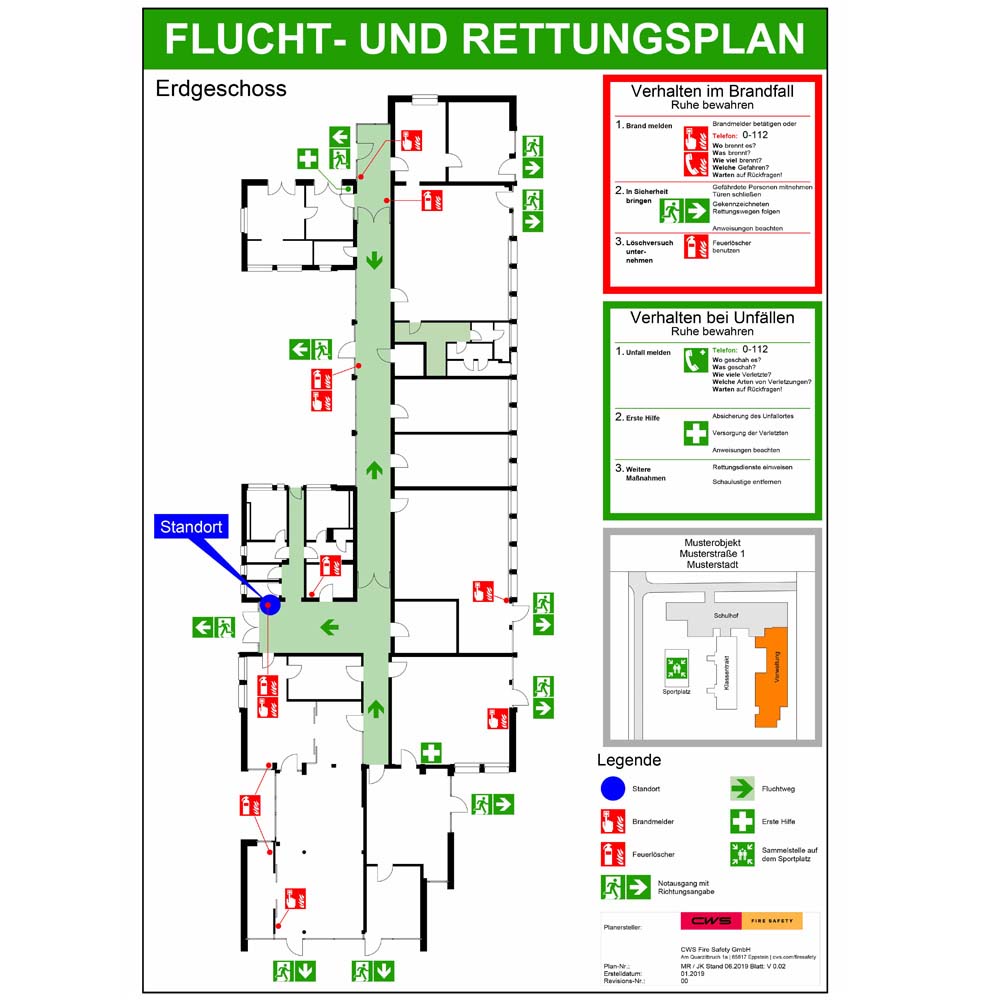 Wann ist ein Flucht- und Rettungsplan erforderlich-CWS Fire Safety