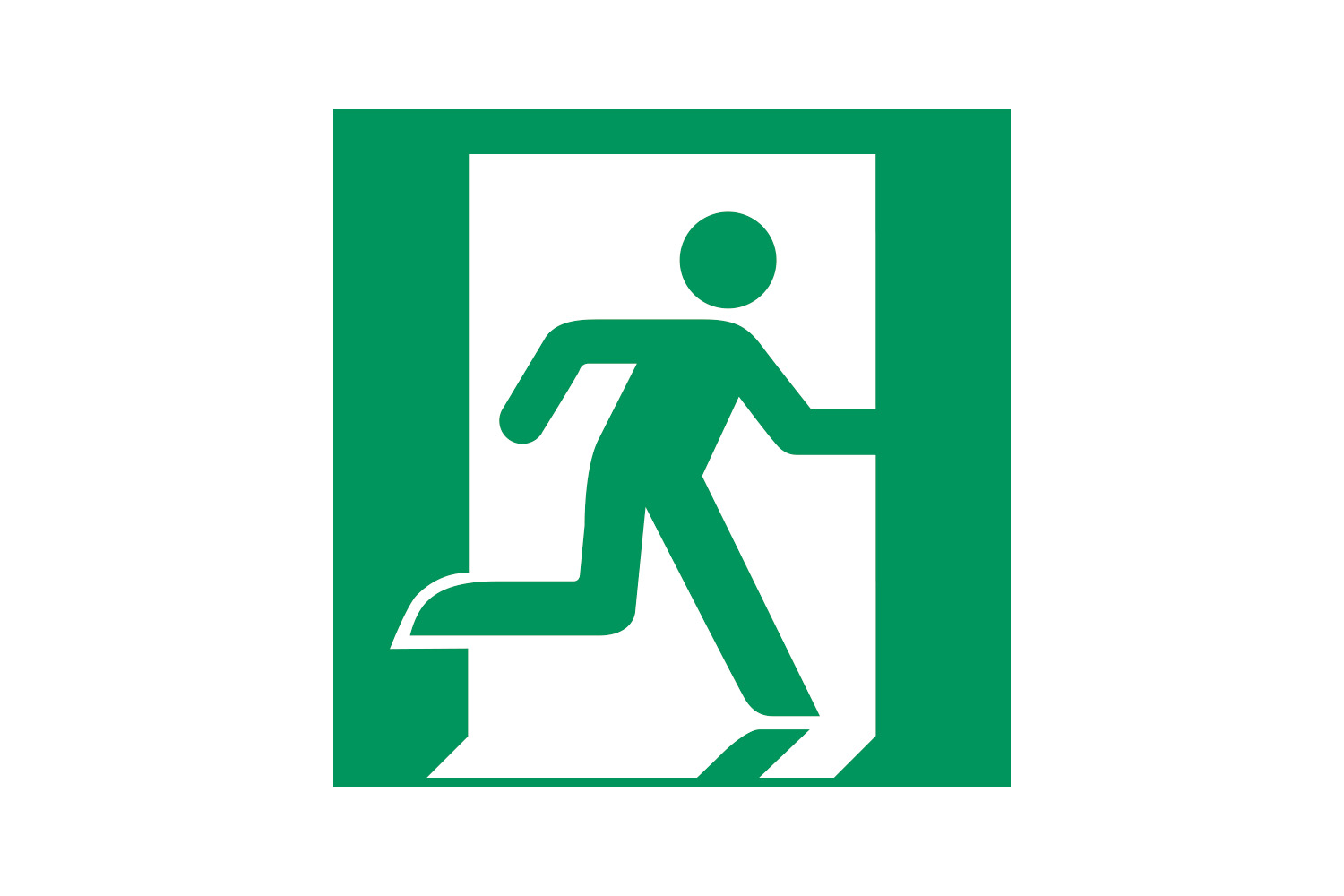 Zweiter Fluchtweg-Nebenfluchtweg-Symbol-CWS Fire Safety